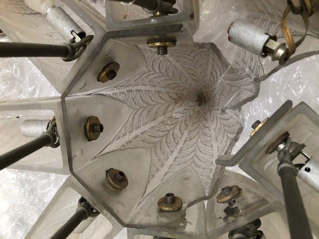 Art Deco chandelier, broken in many places (1 of 8)