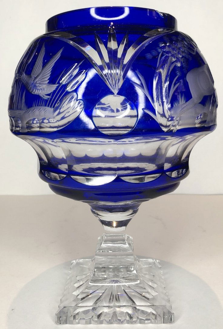 Cut to clear candy dish with deer,flying birds (1 of 9)