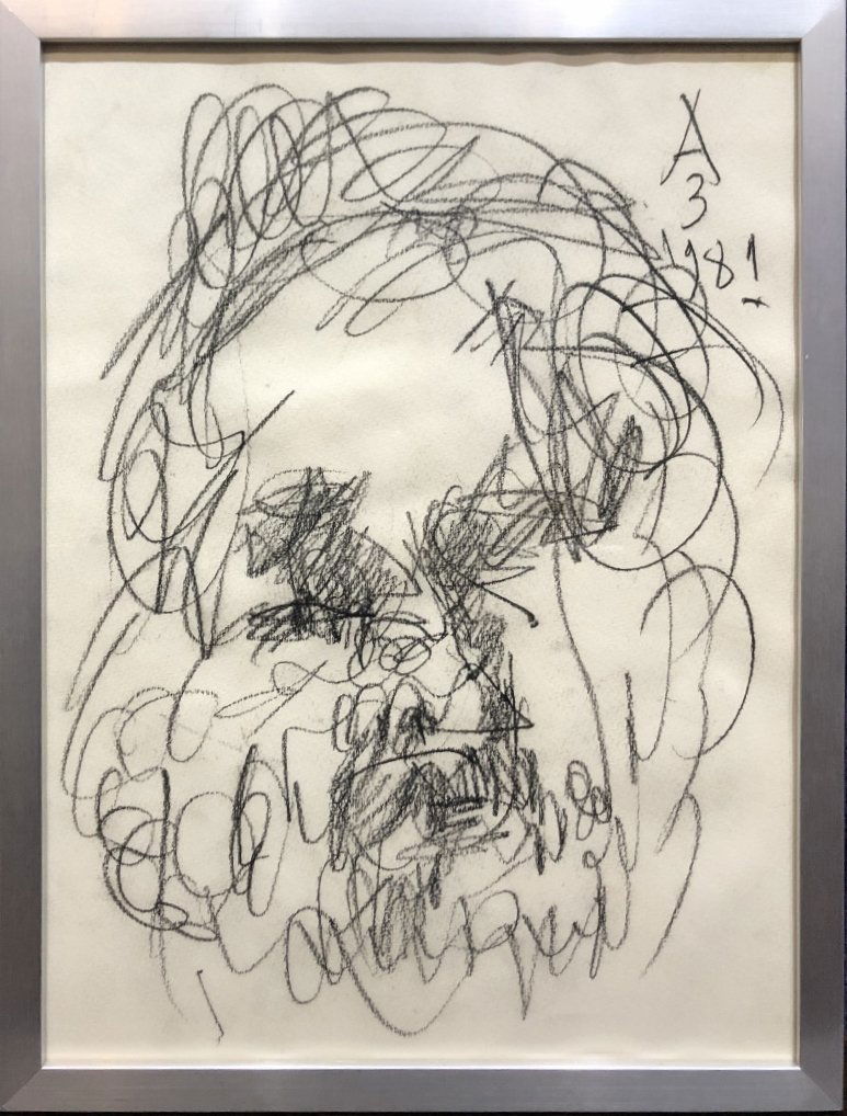 Drawing of a head by Anatole Zverev-Ambassador (1 of 6)