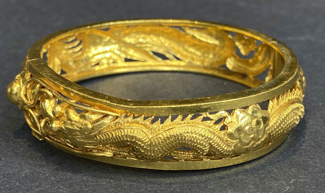 Buy Dragon Thai Jewelry Gold, Bangle Bracelet 22K 23K 24K Thai Baht Yellow  Gold Plated Men's,women Jewelry, Handmade From Thailand Online in India -  Etsy