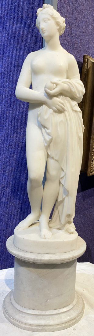 Marble statue of Eve holding apple after John Gibson (1 of 16)