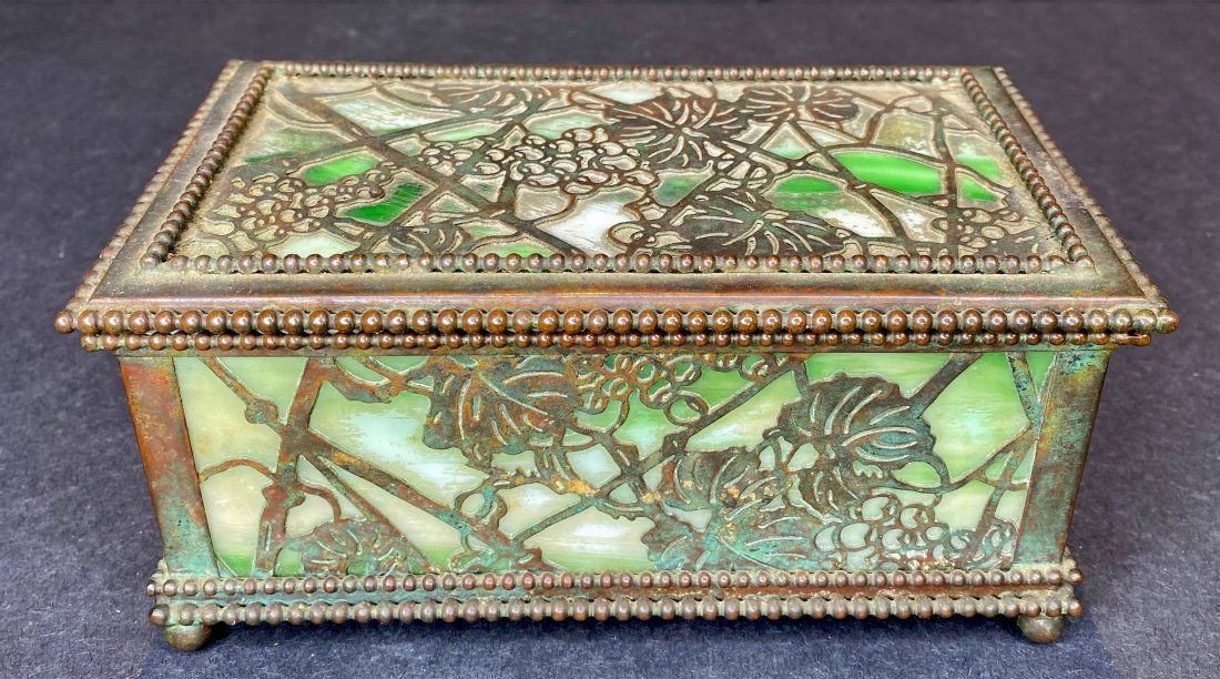Tiffany Studios bronze box,c.1900 (1 of 7)