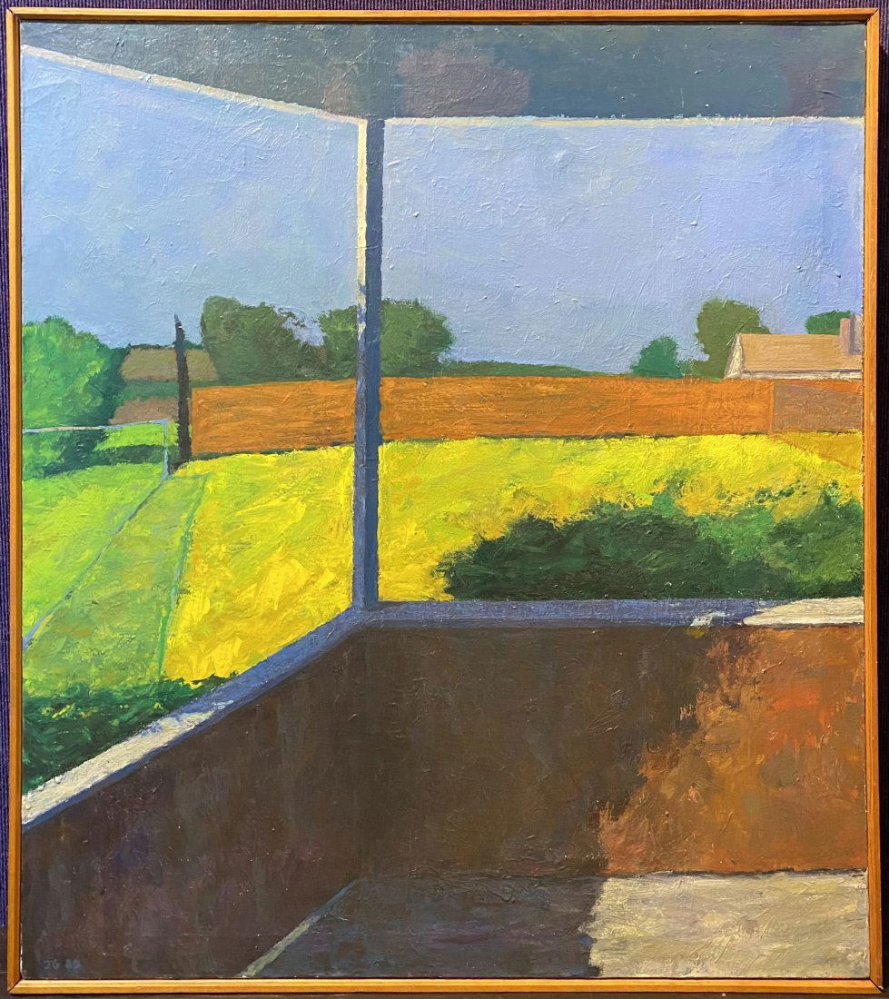 Modern painting signed JG 1980 (1 of 6)