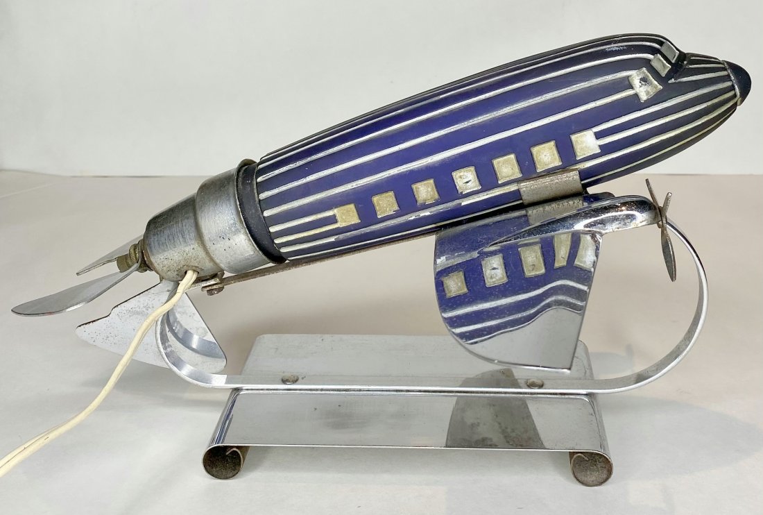 Rare art deco airplane light by Ray Schober, c.1938 (1 of 12)