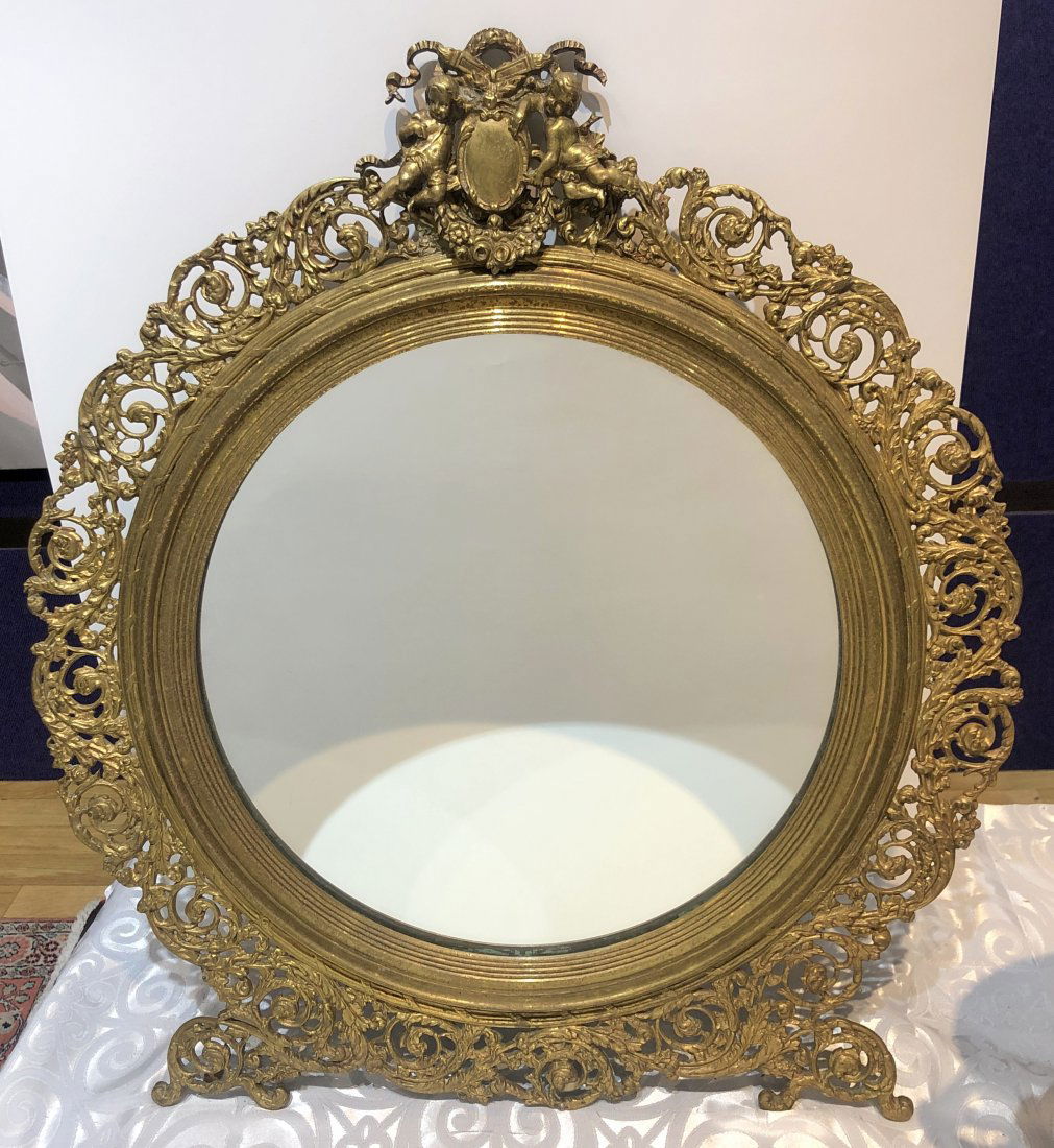 Bronze dresser mirror,c.1880-1920 (1 of 6)