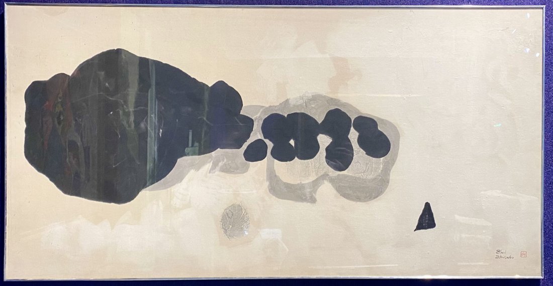 Ethel Edwards ink wash Painting, Ryoanji II (1 of 6)