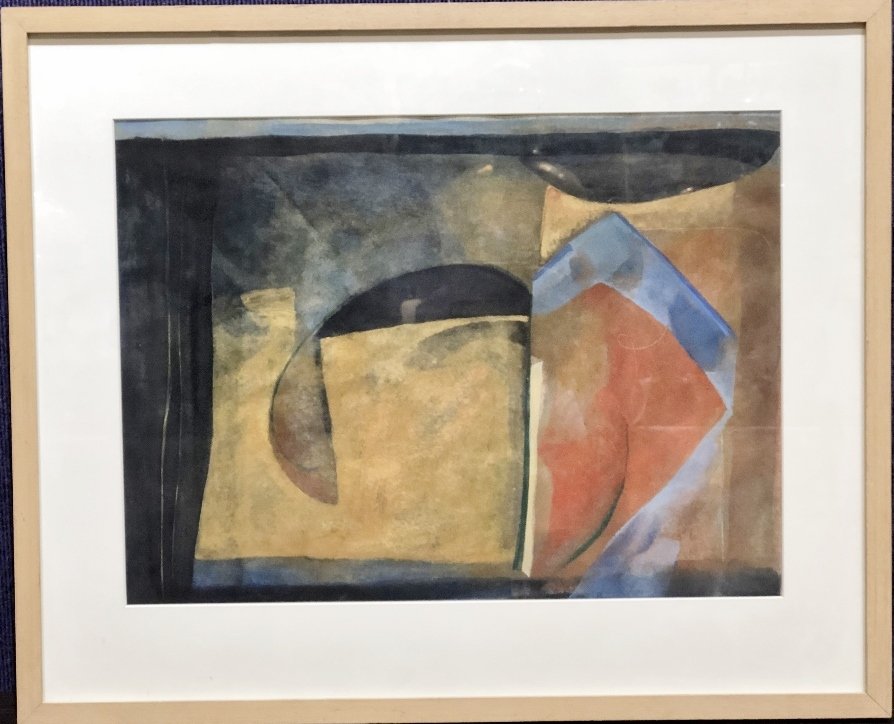 Unknown watercolor gouache, Orrin Riley Storage (1 of 8)