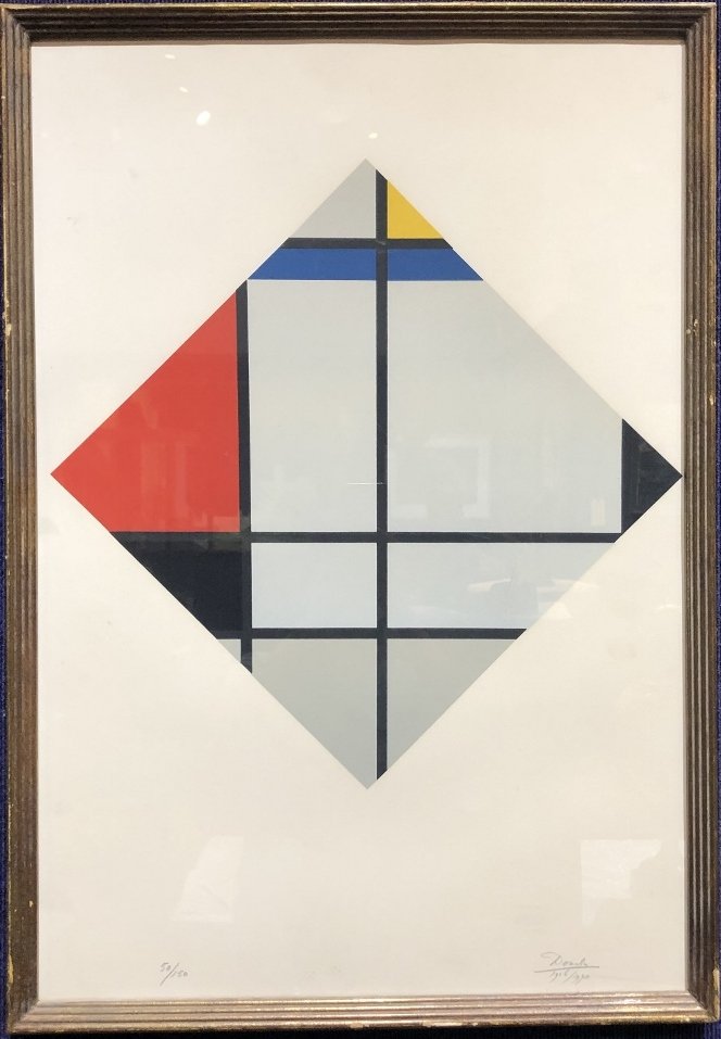 Abstract De Stijl print by Cesar Domela: Abstract De Stijl print by Cesar Domela. Print: 20" x 29.5" Frame: 21.75" x 31" (From Wiki):Cesar Domela (15 January 1900 to 30 December 1992) was a Dutch sculptor, painter, photographer, and typograp