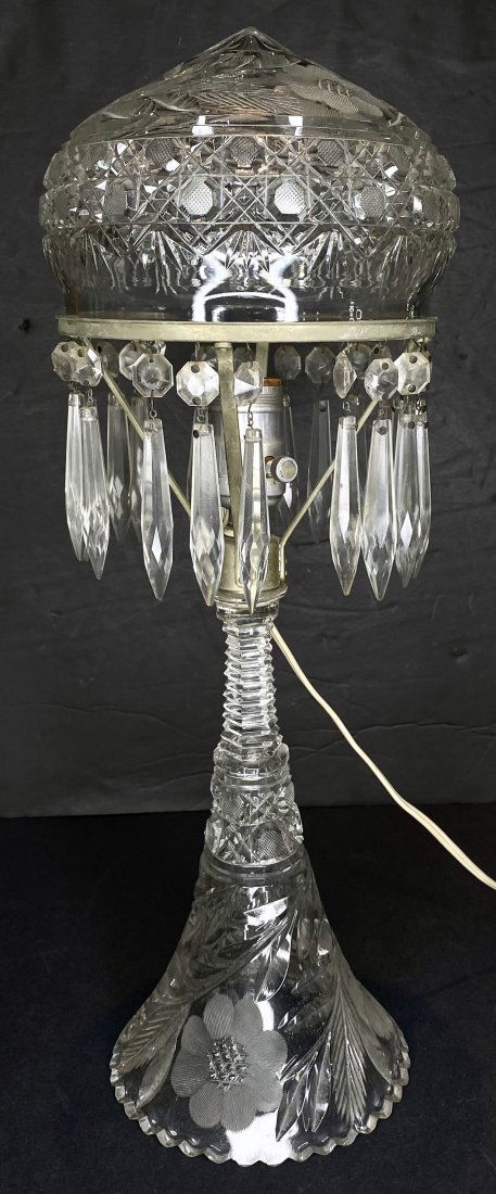 Crystal prism hurricane lamp (1 of 6)