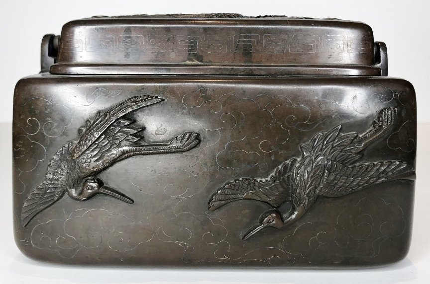 Japanese bronze pipe box,c.1900 (1 of 11)