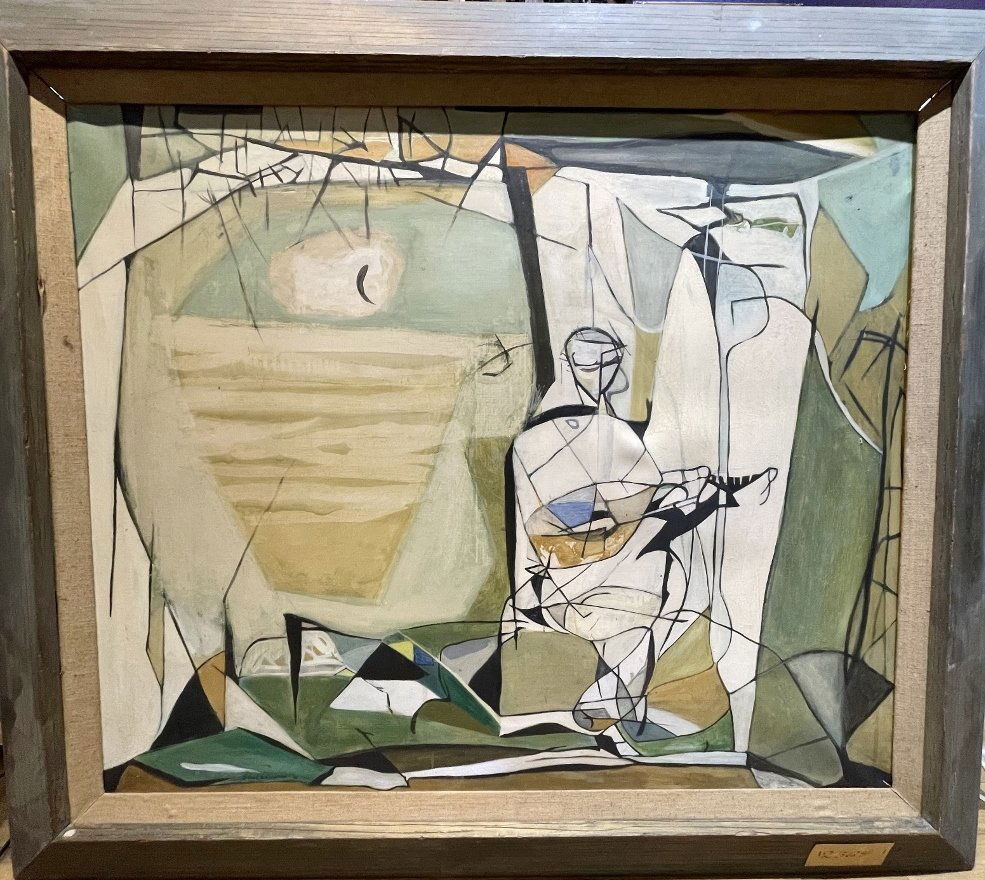 Painting by Ethel Edwards titled Yellow Pool 1949 (1 of 13)