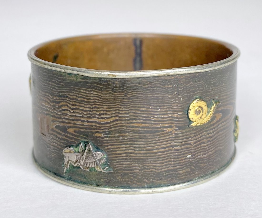 Insects mokume napkin ring, c.1880 (1 of 5)