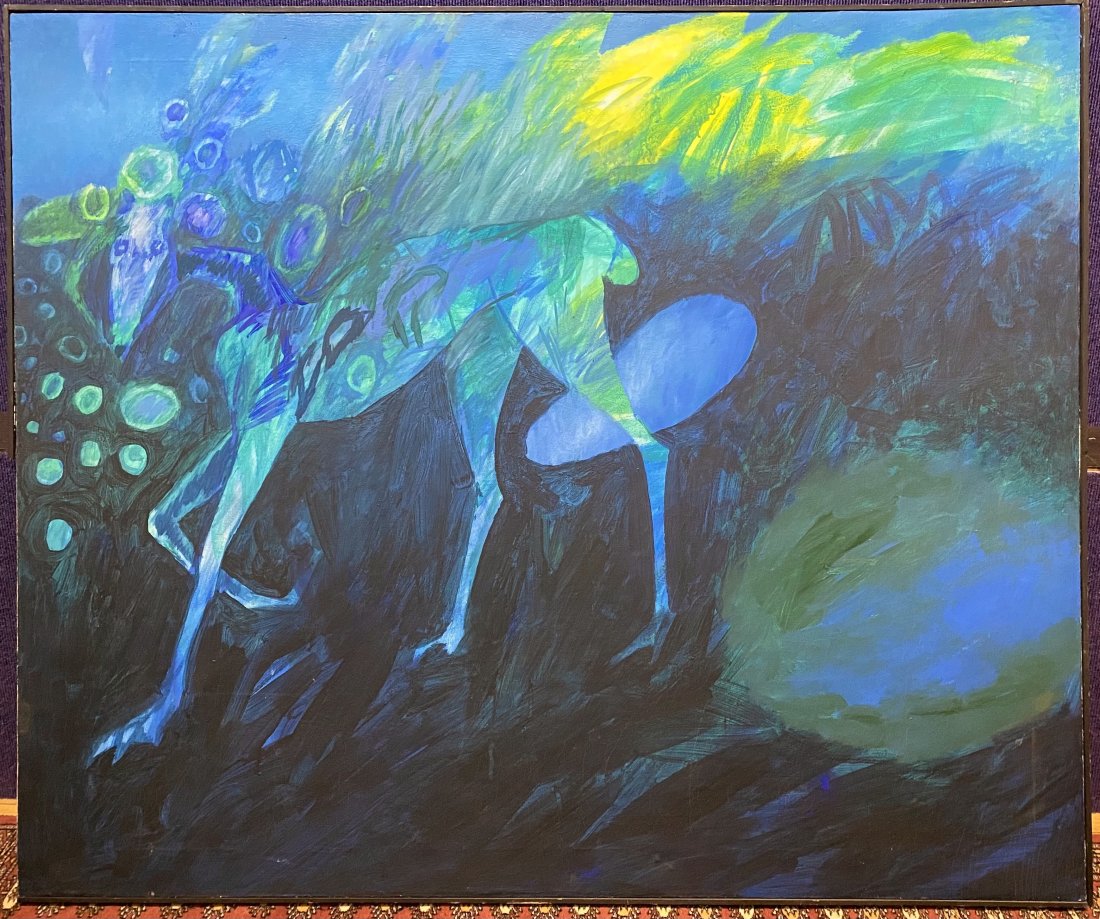 Evening Walk painting by Stanislaw Tabisz, d1994 (1 of 8)