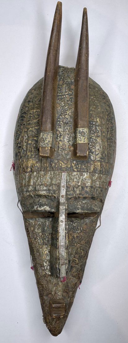 African Marka tribal mask, wood & metal (1 of 10)