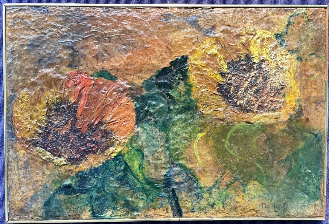 Mixed media painting of sunflowers by Gandy Brodie (1 of 10)