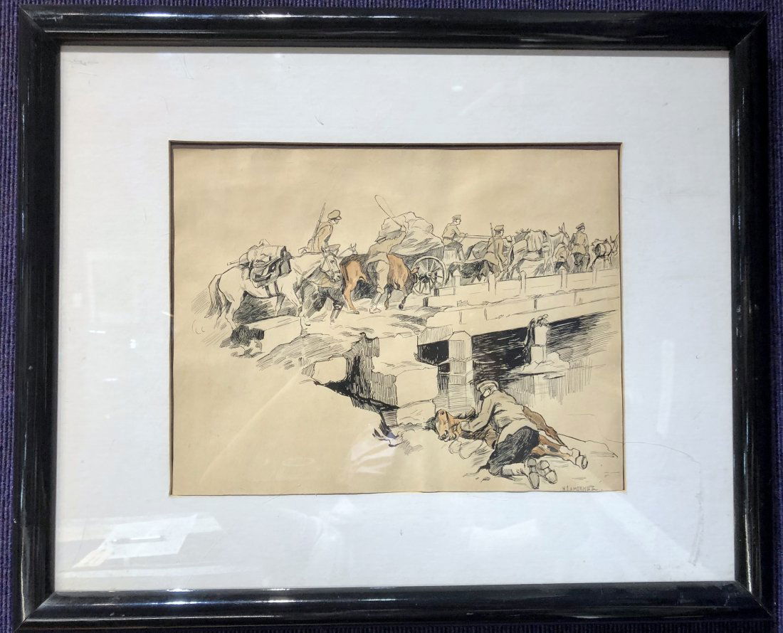 Russian military drawing by Nikolay Samokish (1 of 7)