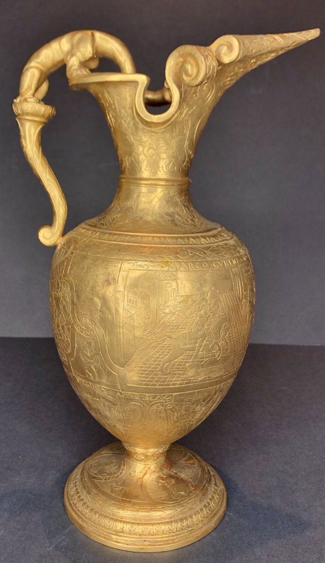 Gilt bronze ewer with dragon, c.1900 (1 of 11)