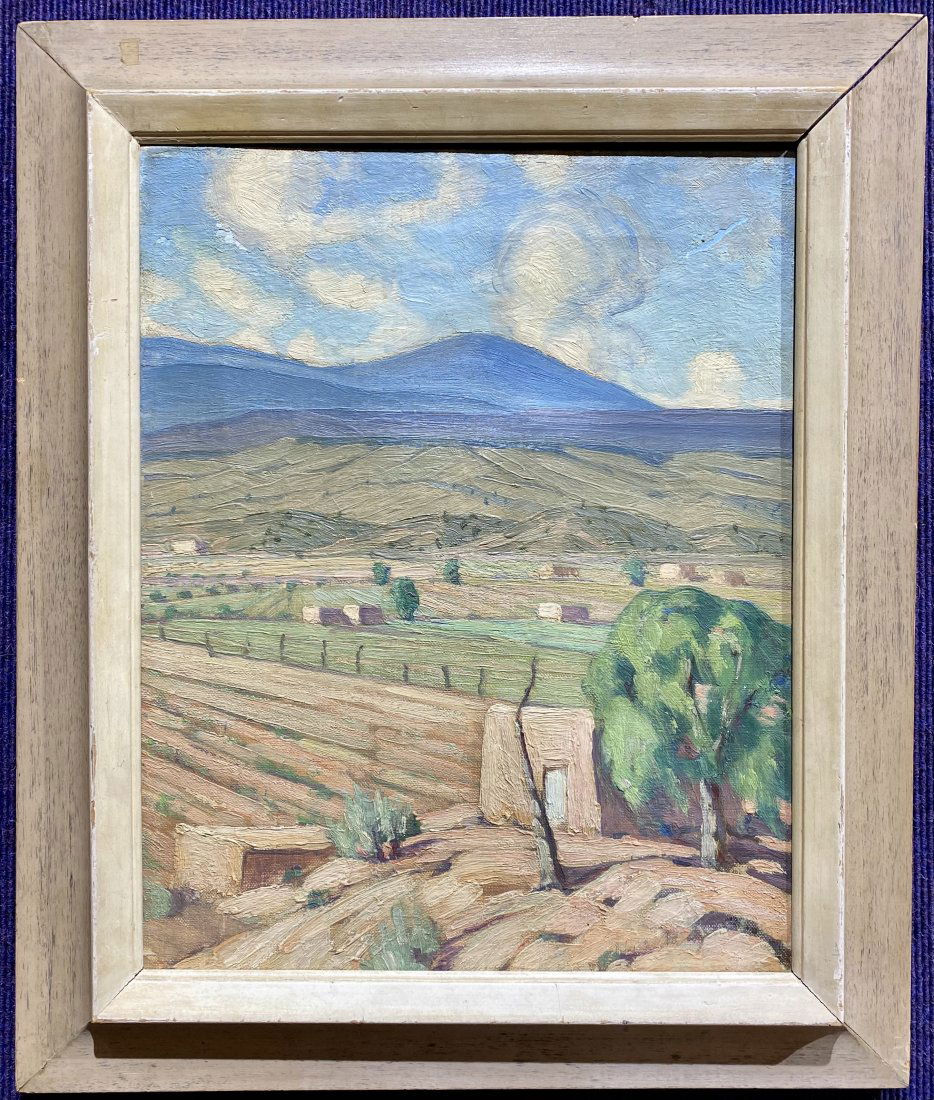 Ptg of New Mexico landscape, unsigned, c.1900 (1 of 5)