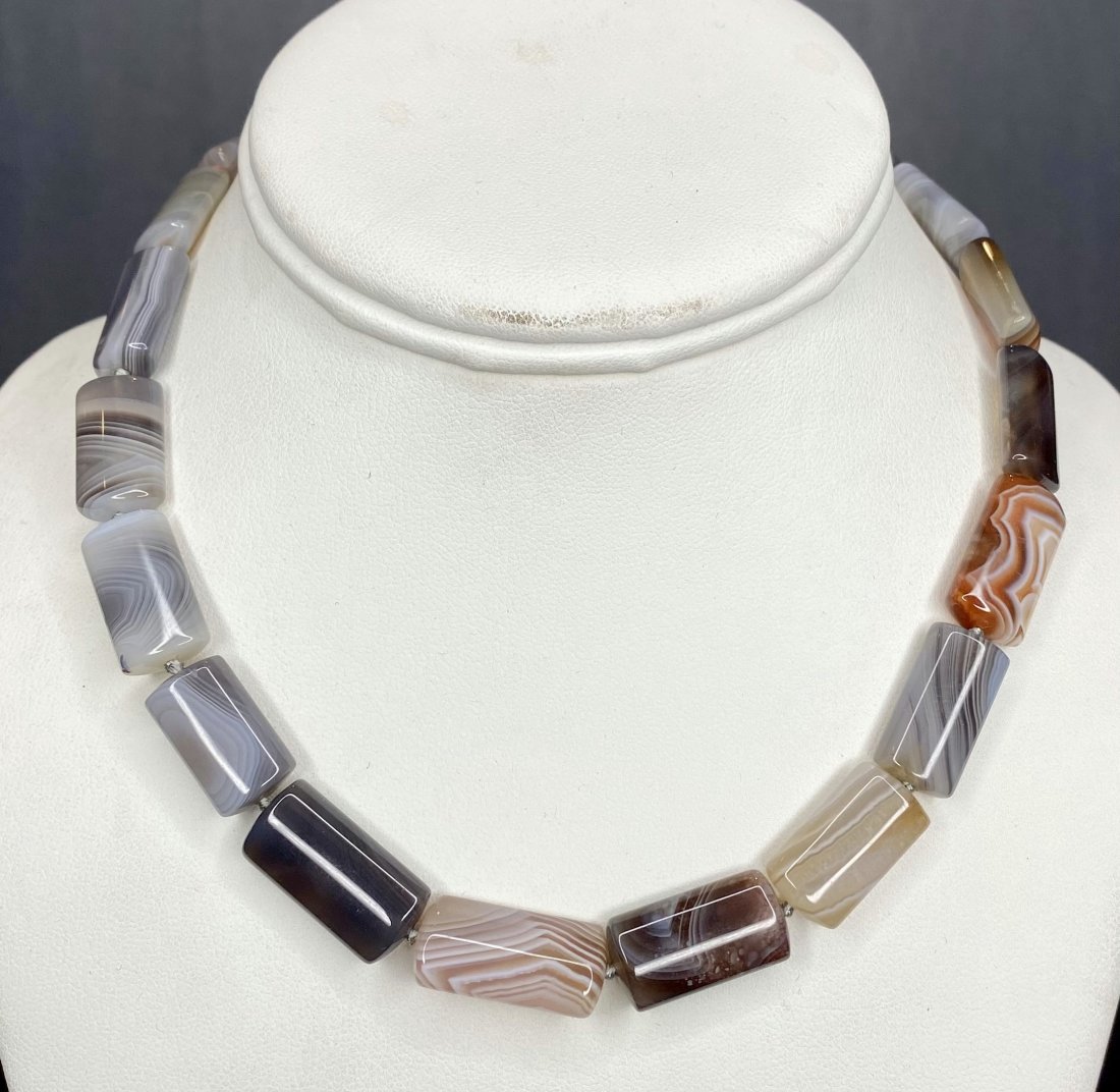 14k banded agate necklace (1 of 7)