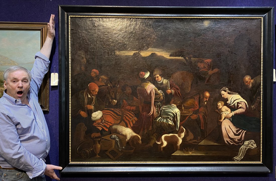 Old Master painting of the Nativity,Mary Kaplan Coll (1 of 9)