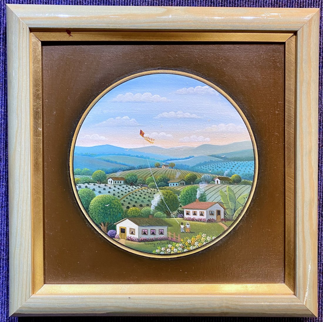 Painting by Henry Vitor, Lost Time, d1988 (Brazil) (1 of 6)