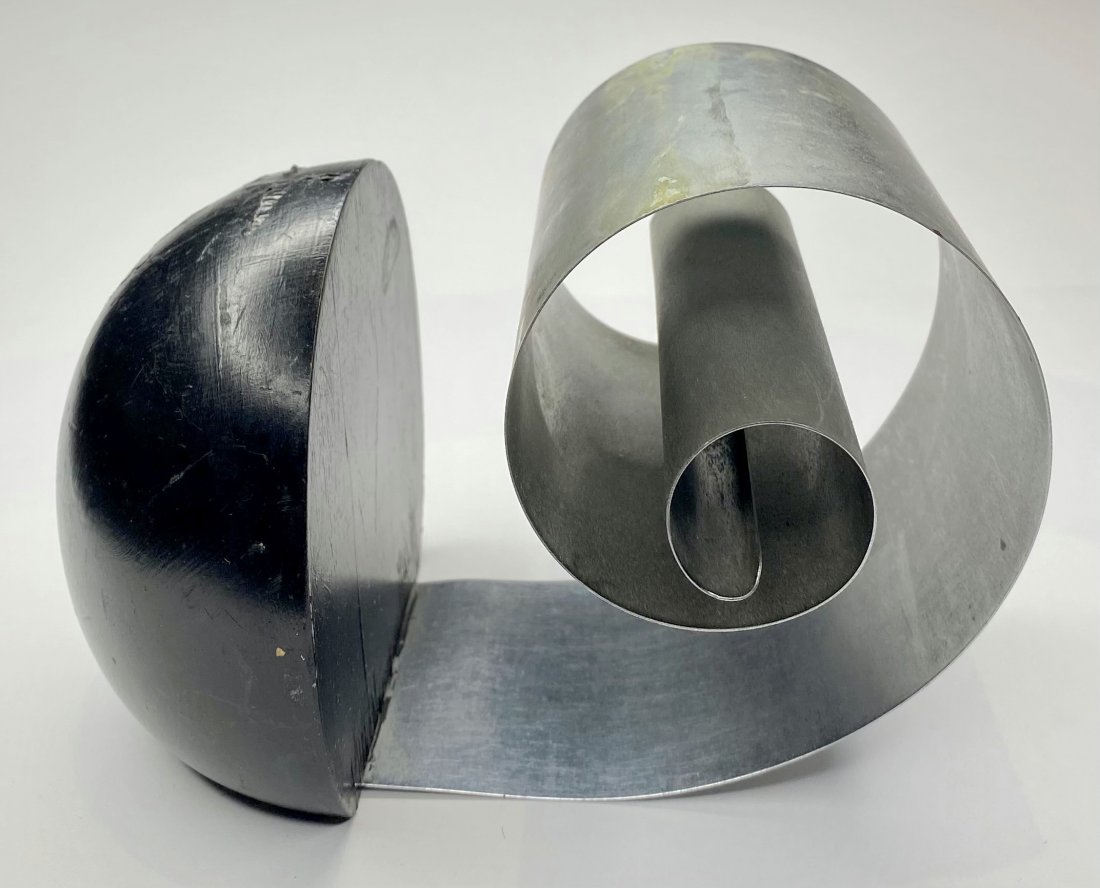 Revere Art Deco coil bookend by Fred Farr: Revere Art Deco coil bookend by Fred D. Farr 4.5" H x 6" W