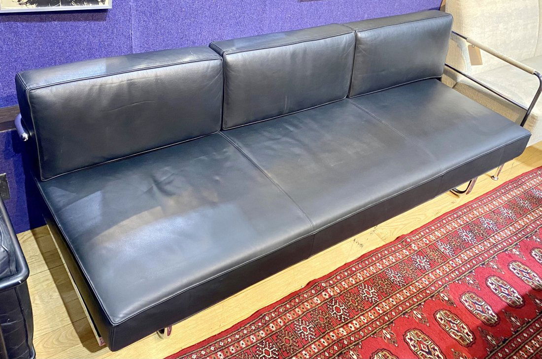Black leather sofa (1 of 3)