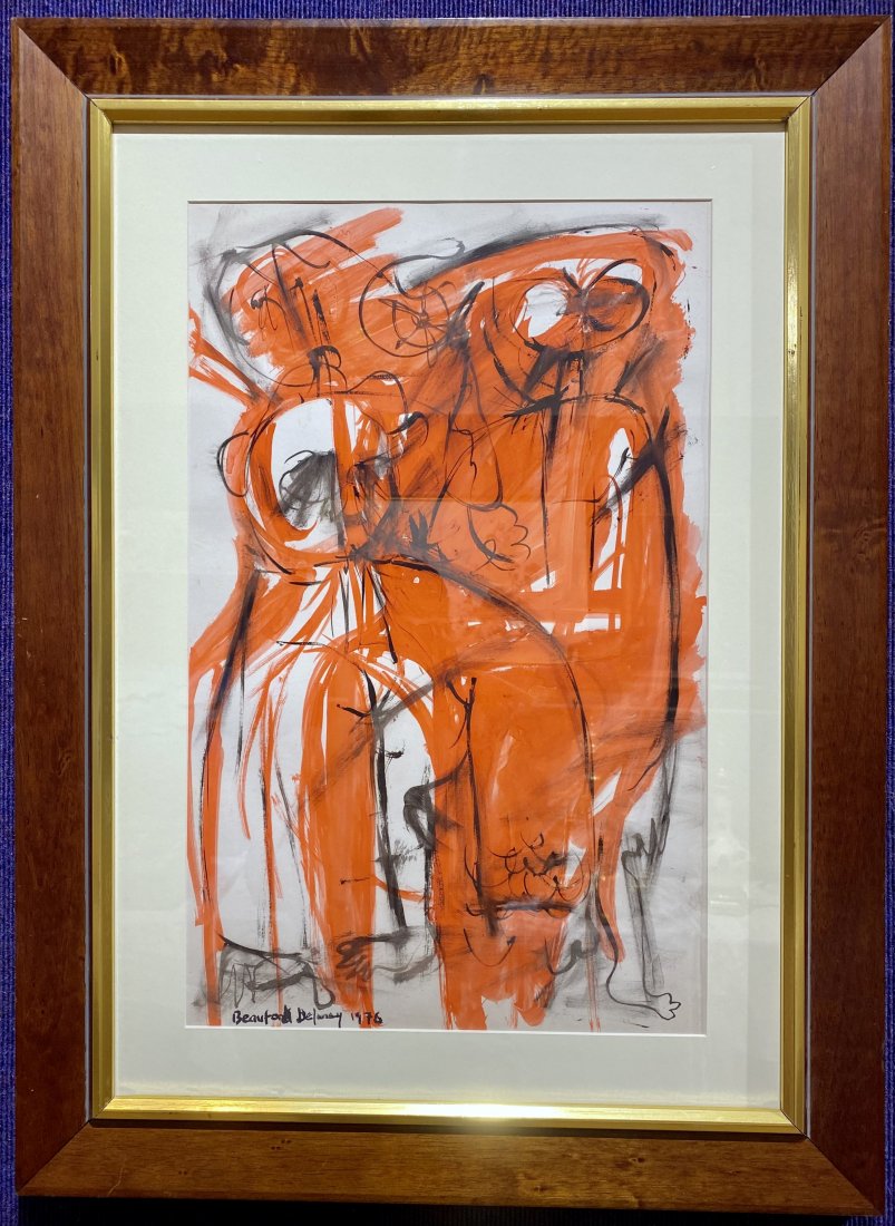 Watercolor/gouache by Beauford Delaney, dated 1976 (1 of 7)