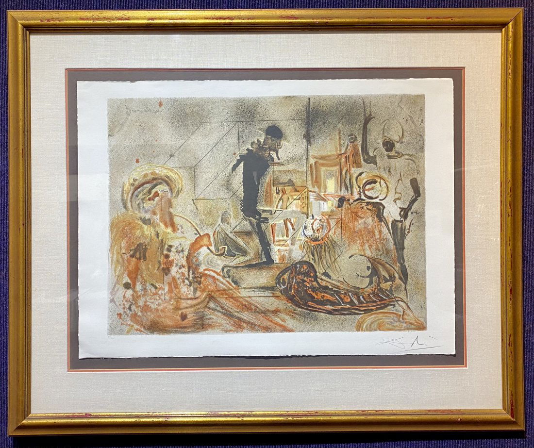 Salvador Dali lithograph, Studio of Dali, c1965 (1 of 11)
