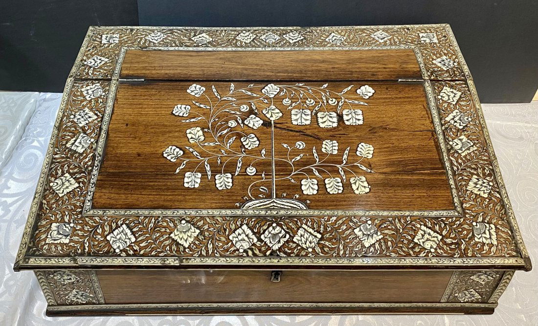 Anglo-Indian inlaid writing box,c1880 (1 of 15)