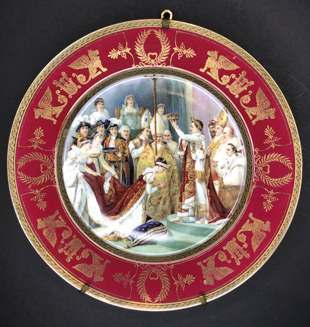Capodimonte plate with Napoleon Coronation c1950 (1 of 9)