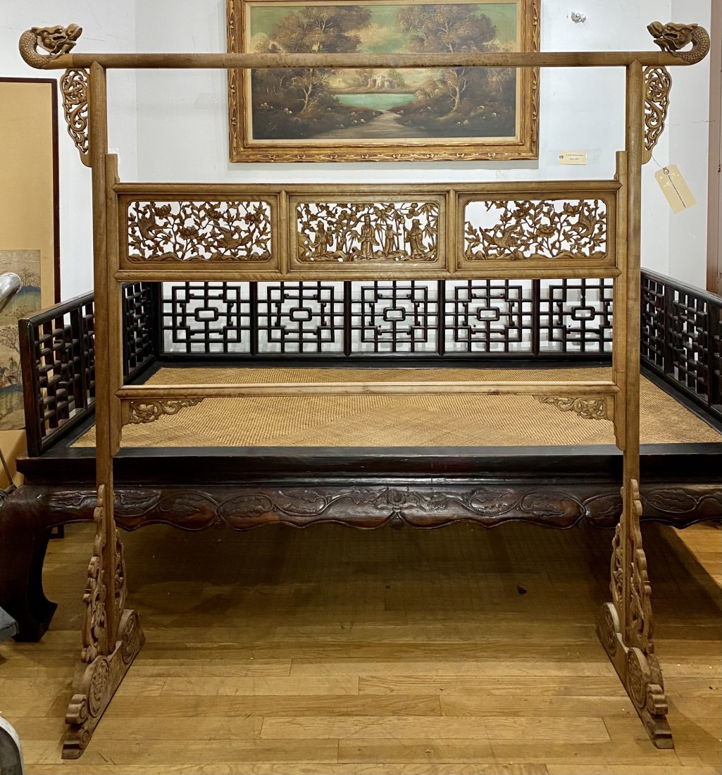 Chinese wood clothes dryer with dragon heads (1 of 9)