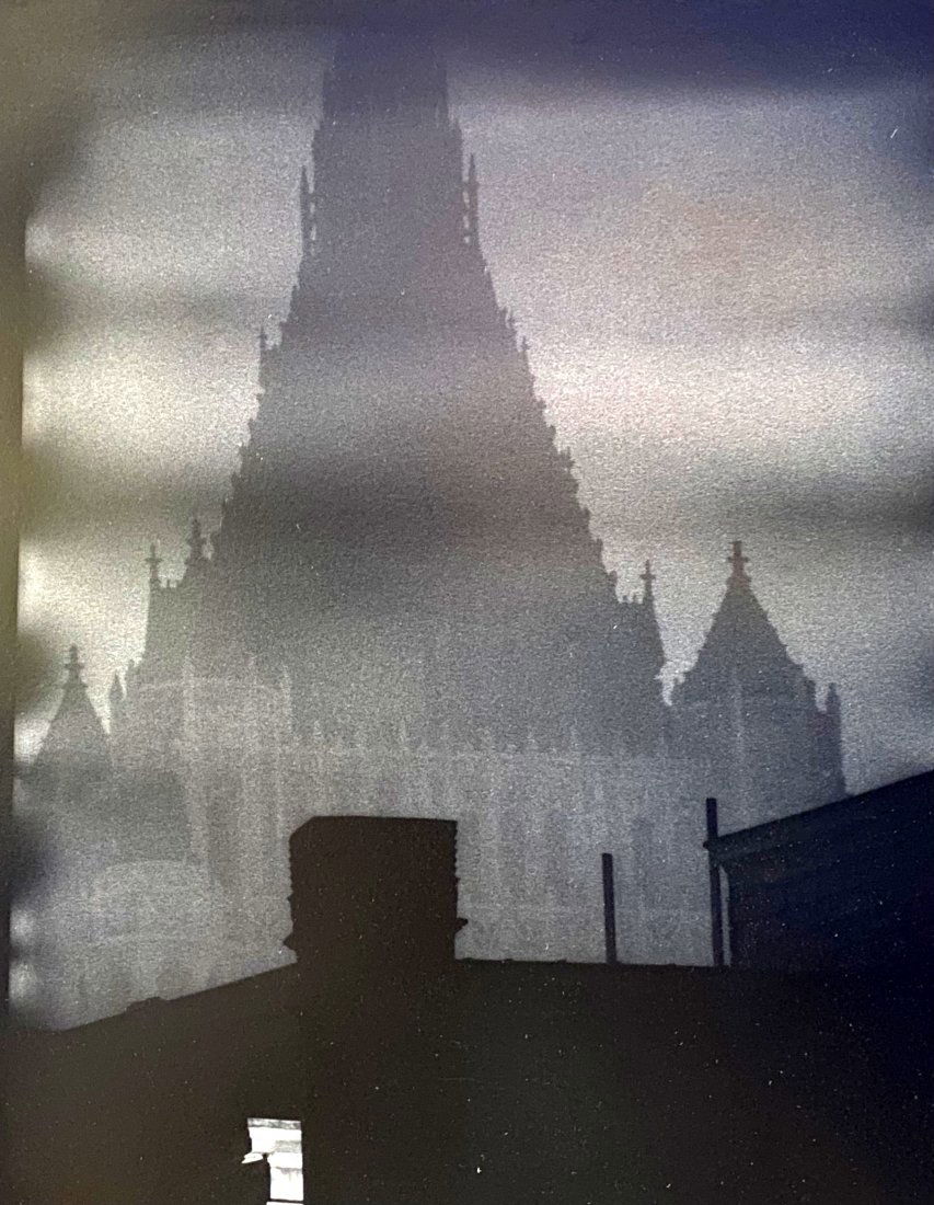 Photo by W. Eugene Smith, NY Cathedral, 1958: Photo by W. Eugene Smith, Title: As From My Window, Cathedral NY, 1958 Photo: 13.5" x 9 1/2" Mat: 20" x 16" From Smiths series: As from my Window | Sometimes Glance (1957-58) W. Eugene Smith (Source: