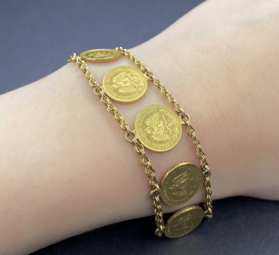 14k chain and coin bracelet, 16.35dwts (1 of 6)