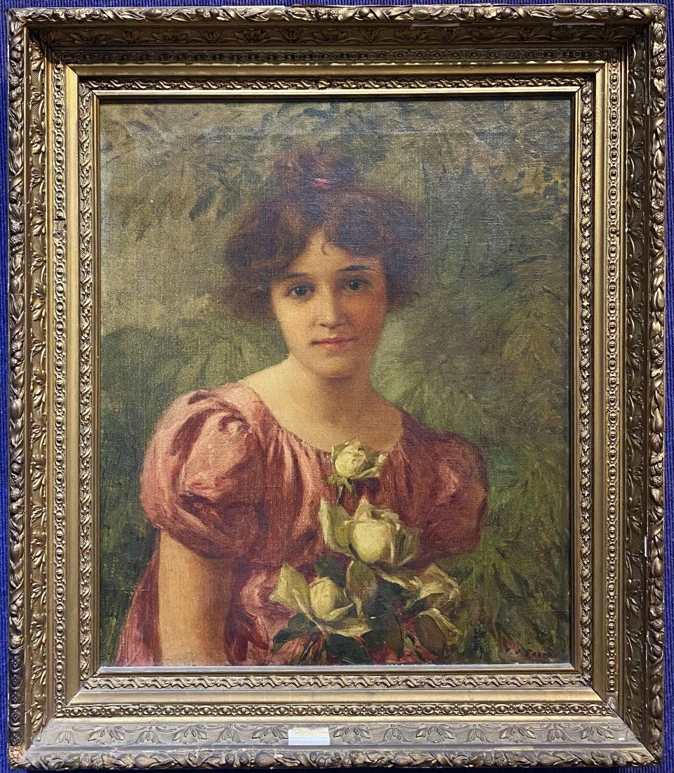 Painting of a young girl by Frederick James Boston (1 of 7)