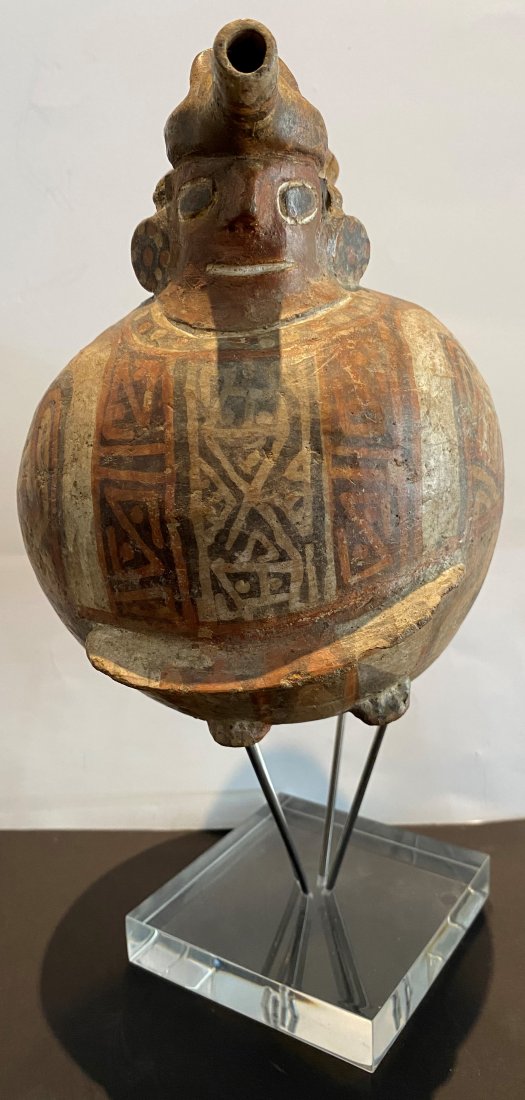 Pre Columbian vessel with face spout (1 of 8)