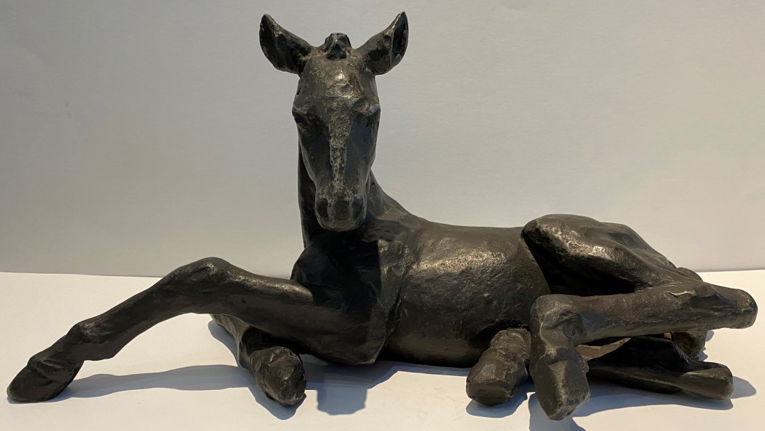 Zinc sculpt of horse by D. Kirchner-Moldenhauer d1944 (1 of 8)