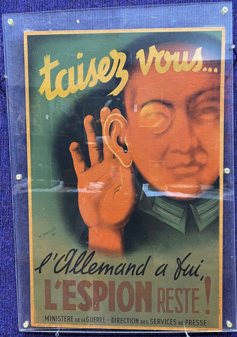 French WW2 propaganda poster, M. Mallet, d1945 (1 of 6)