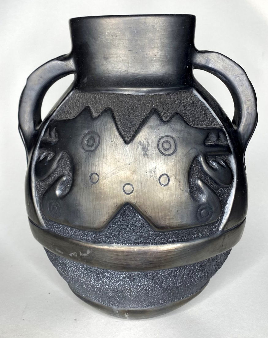 San Ildefonso blackware vessel, signed Tomas (1 of 6)