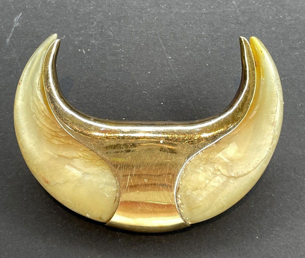 14k Double tiger claw brooch (1 of 7)