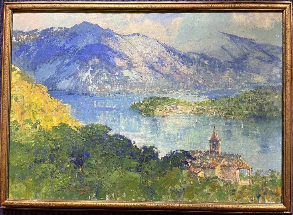 Painting by Lucille Howard, Lake Como, circa 1920 (1 of 11)