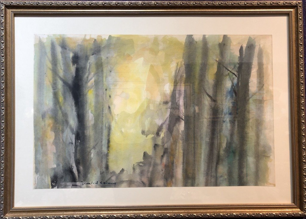 One watercolor of abstract colors, Beauford Delaney (1 of 6)