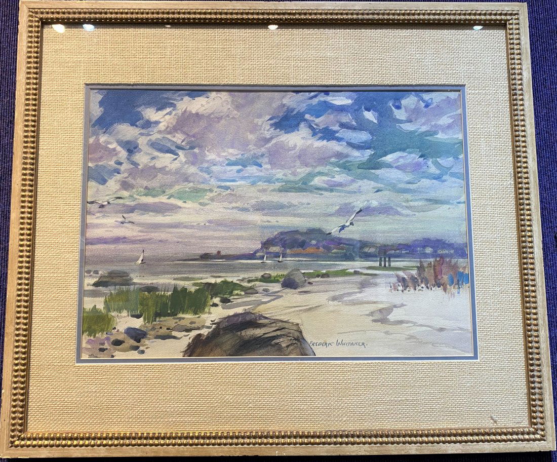 Watercolor of seagulls by Frederick Whitaker (1 of 11)