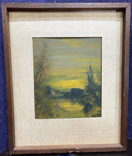 Painting of landscape by Louis Eilshemius: Painting of Ausable Chasm, NY by Louis Eilshemius Painting (sight to mat): 8" x 9.5" Frame: 13.75" x 16.75" Louis Eilshemius (Source: Wiki) Louis Michel Eilshemius (February 4, 1864 - December 29, 194