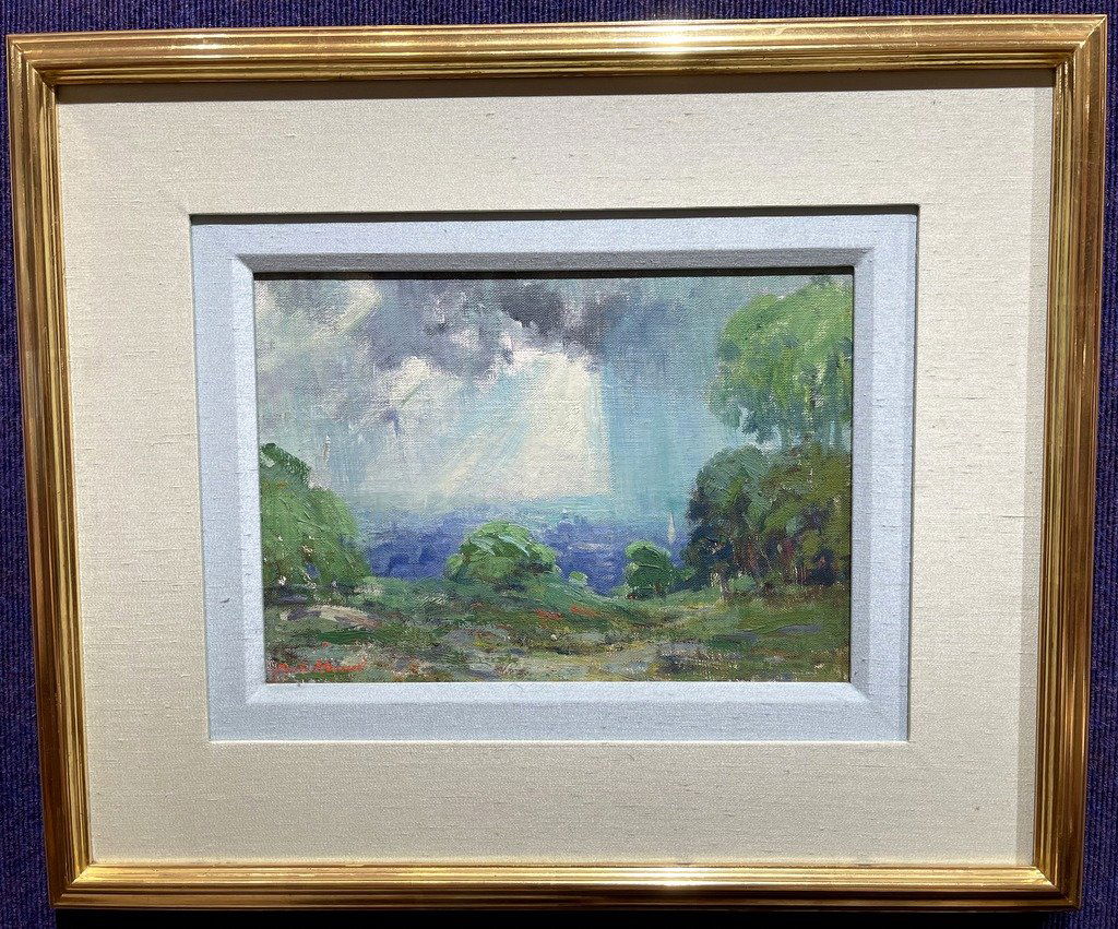 Painting of a sunlit landscape by Lucile Howard,c1925 (1 of 9)