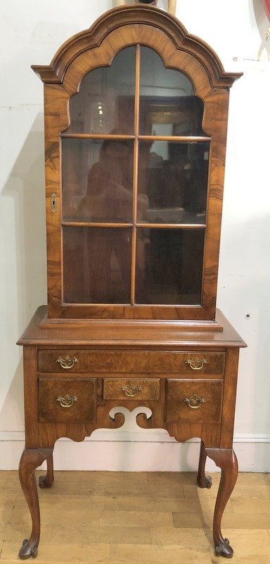 Johnson Handley wood display cabinet on legs (1 of 5)