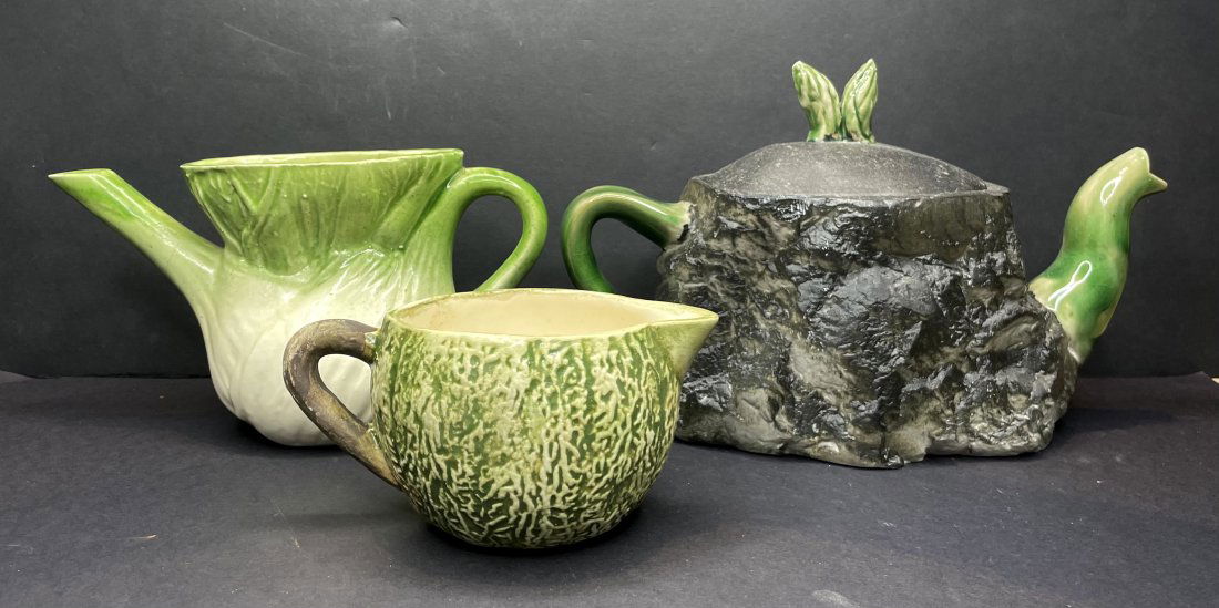 Three vegetable design ceramic pitchers (1 of 13)
