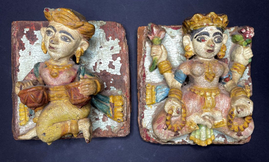 Wooden Indian wall hangings (1 of 8)