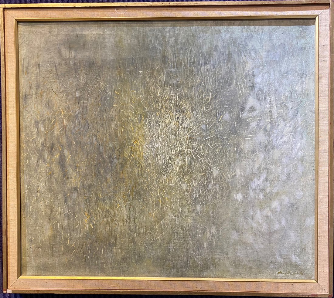 Painting by Ethel Edwards, Landscape in Ivory (1 of 6)