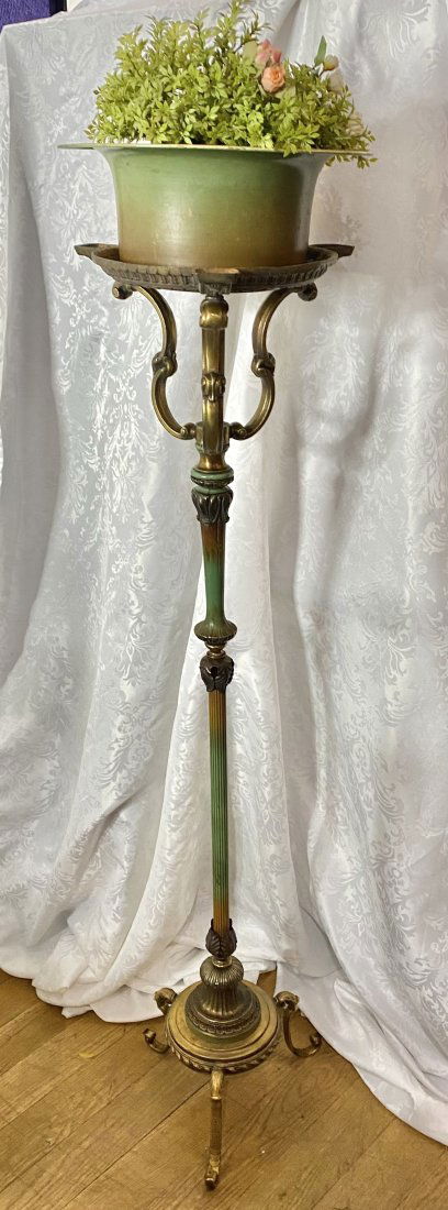 Standing painted metal planter, c1930 (1 of 5)